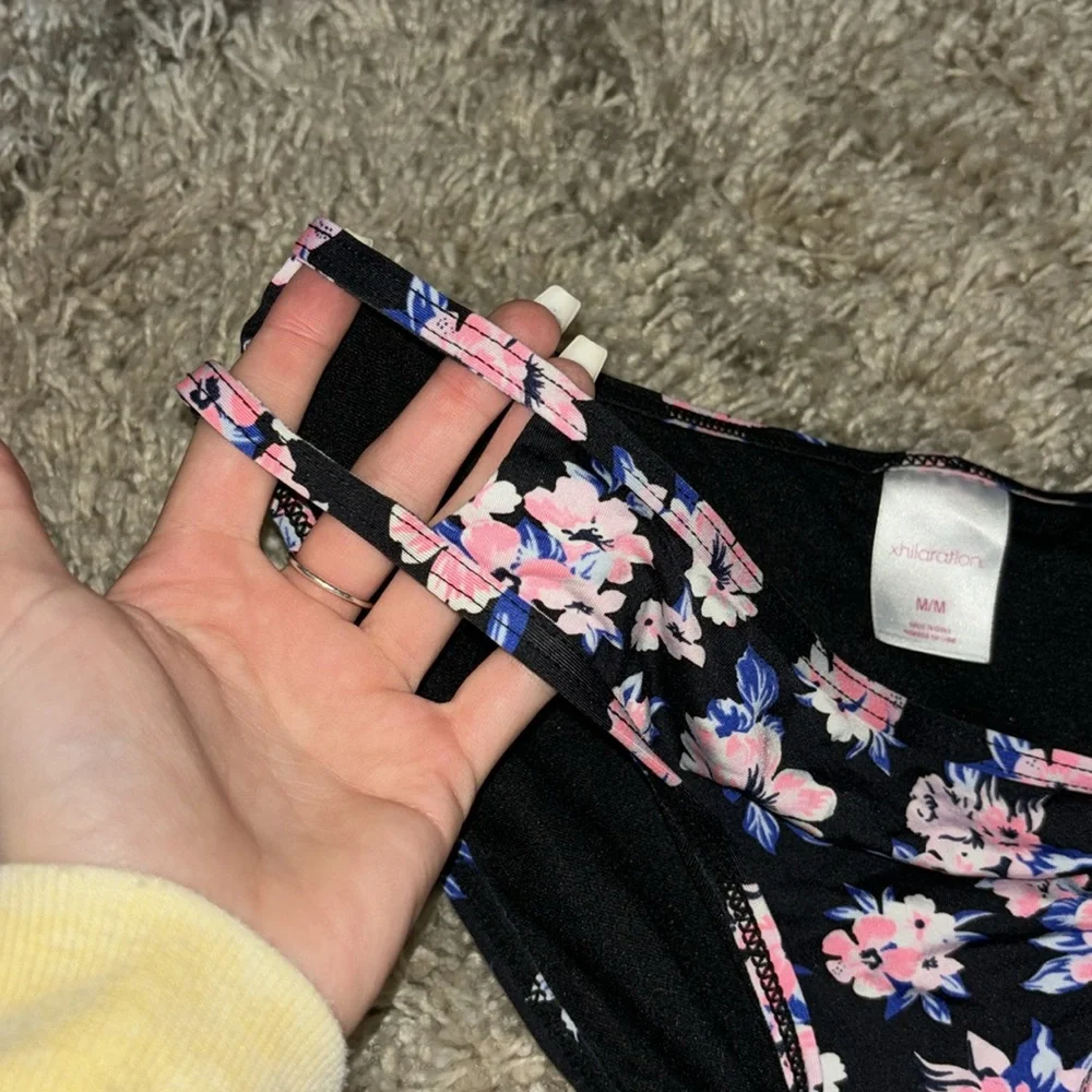 xhilaration women’s floral bikini bottom - Picture 3 of 5